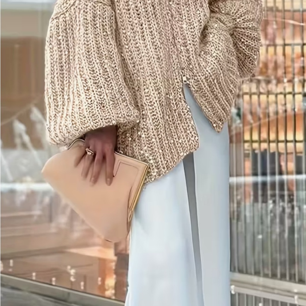 Cozy Brown Knit Sweater - Picture 7 of 11